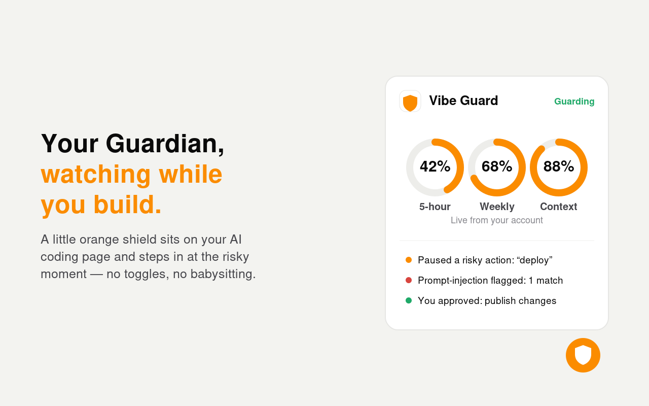 Vibe Guard Chrome extension